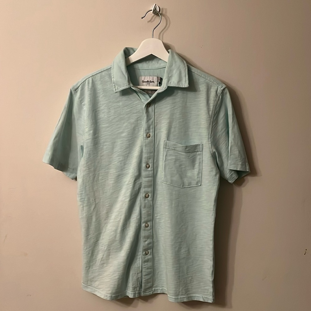 Goodfellow & Co Standard Fit Short Sleeve Polo Jersey Shirt Green Men's
